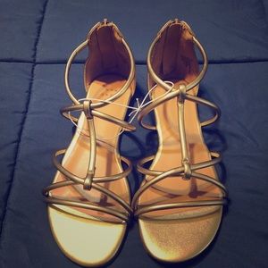 Gold gladiator sandals WW